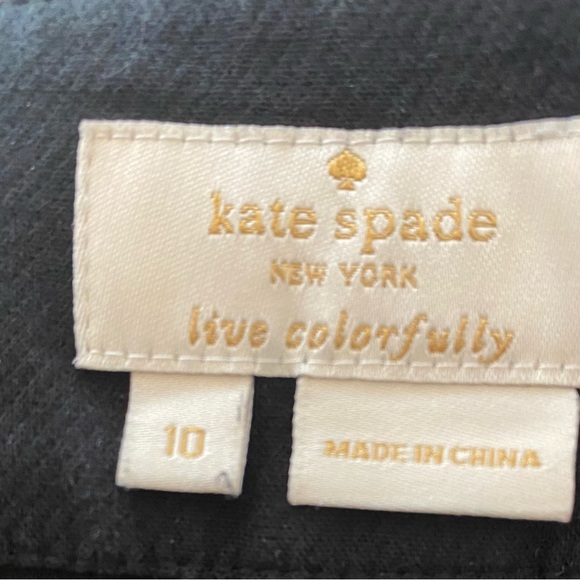 Kate Spade Size 10 Black Wide Leg Crop Trousers - Picture 3 of 3